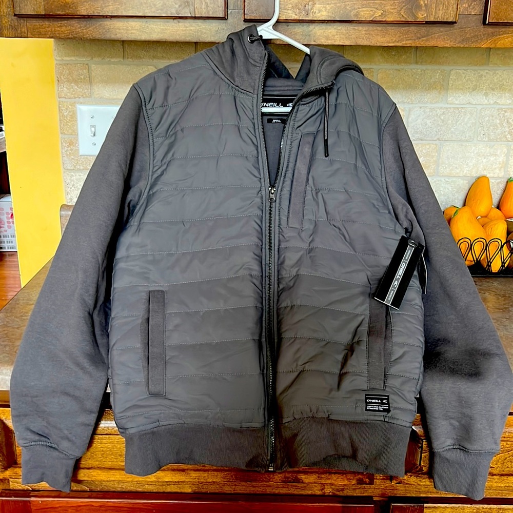 Dark gray O’Neill coat with hood